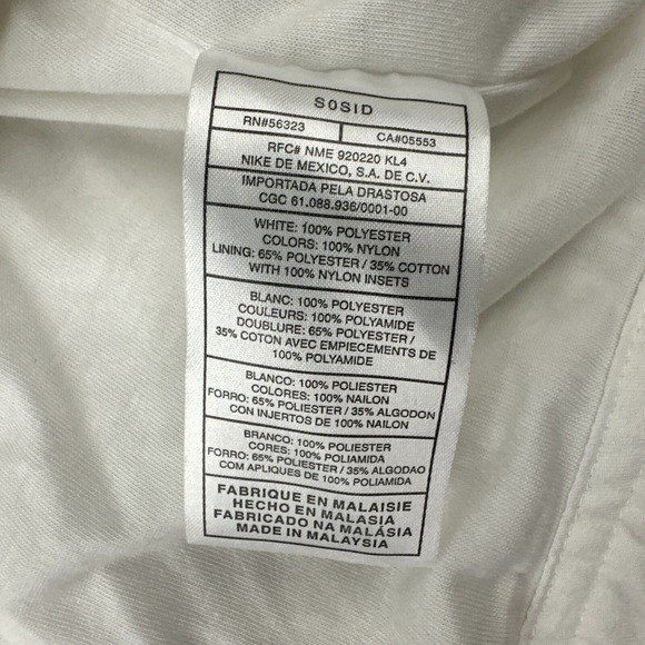 New Vintage Nike Court Tennis Jacket Track Top Medium White Blue Y2K 2000s FLAW* - Picture 12 of 16